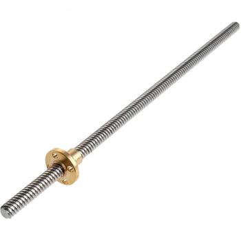 250mm 3D Impresora T8-2 vara de tornillo roscado de 8mm lineal de barra y tuerca de latón