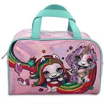Neceser con Cremallera para niña Estuche/Neceser Shine Cuadrado, tamaño Grande. Regalo Unicornio niños