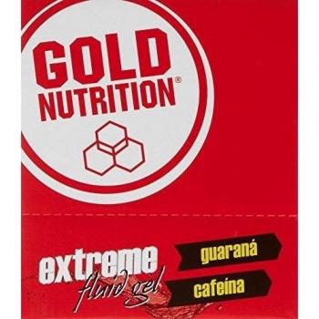 GoldNutrition Extreme Fluid Gel Suplemento Deportivo, Sabor Fresa y Plátano - Paquete de 24 x 40 gr - Total: 960 gr