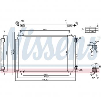 Condensador de aire acondicionado NISSENS NIS 941296