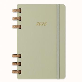 Agenda Moleskine 2025 Espiral Grande Tapa Dura Vista Semanal y Mensual Color Verde Kiwi