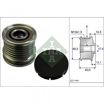 Rueda libre del generador y alternador INA 535 0166 10, tipo: rueda libre, características: compatible con generadores y alternadores, número de referencia INA 535 0166 10