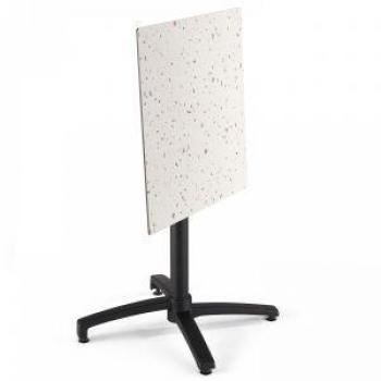 Mesa de jardín cuadrada inclinable de terrazo (60x60 cm) Oviala