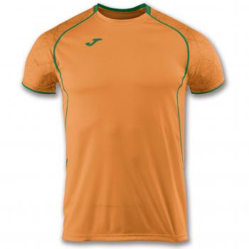 Joma Camiseta Olimpia Naranja-Verde M/C - Camiseta técnica de Manga Corta, Unisex, Naranja -