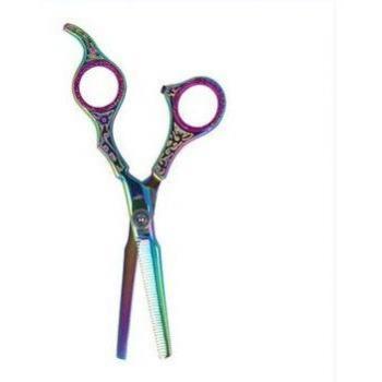 Tijera Profesional de Entresacar Zainesh 6 Pulgadas Metal Negro con 38 Dientes