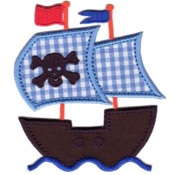 PatchMommy Barco Pirata Parche Termoadhesivo Parche Bordado para Ropa - Parches Infantiles y Apliques para Niños