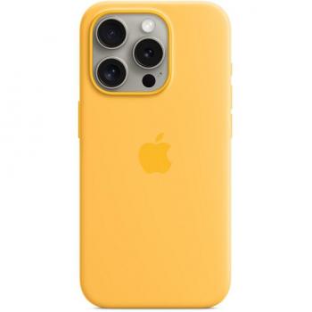 Funda de silicona con MagSafe para el iPhone 15 Pro, Amarillo solar