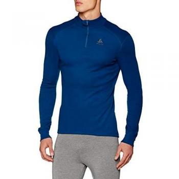 Odlo Camiseta L/S Turtle Neck 1/2 Zip Active Ori Unterhemd, otoño/Invierno, Hombre, Color Poseidon, tamaño XX-Large