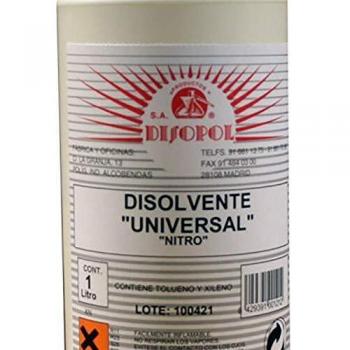 DISOLVENTE LIMPIEZA DISOPOL UNIVERSAL ENVASE PLASTICO NITRO DDUNI12*1P 1 LT