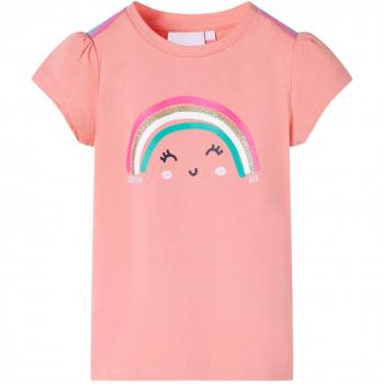 Camiseta infantil color coral claro 116