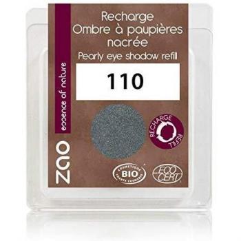 Zao Recarga De Sombra De Ojos Nacarada 3 Gr 110 Gris Metal