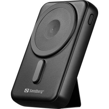 Batería externa Sandberg 420-94, 10000 mAh, cargador inalámbrico, color negro