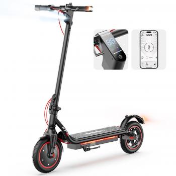 Patinete eléctrico iScooter W7, motor de 350W, batería de 7.8Ah, neumáticos de 8.5 pulgadas, autonomía de 30 km y velocidad máxima de 35 km/h con barra luminosa lateral