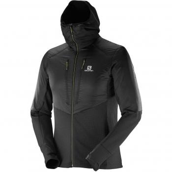 Salomon Drifter Air Mid Hoodie M - Sudadera para hombre, color negro, talla L