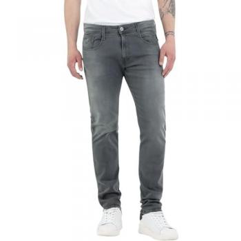 Replay Anbass Superstretch Slim-Fit Jeans for Men, Size 31, Length 32, Dark Grey
