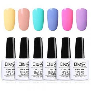 Elite99 Esmaltes Semipermanentes de Uñas en Gel UV LED, 6pcs Kit de Esmaltes de Uñas 10ml 011