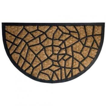 MAURER 5291040 Felpudo Fibra Coco Y Goma 1/2 Luna 45x75 cm.