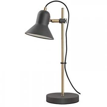 Lámpara de Mesa Vintage Metálica E27 con Tulipa Orientable Gris Oscuro