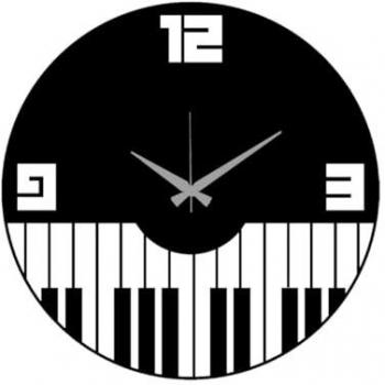 Reloj de Pared Pianoforte Epikasa, Metal Negro, 42x0,15x42 cm