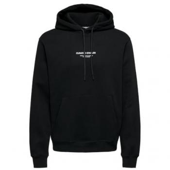 Sudadera con Capucha para Hombre ONLY & SONS ONSCURATED REG HOODIE SWEAT, Color Negro, Talla L