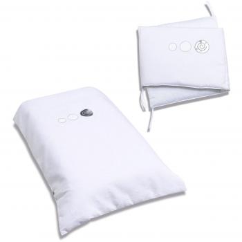 Alondra 9L2NG-067 - Set nórdico y protector, cuna de 70 x 140 cm, 2 piezas, color blanco