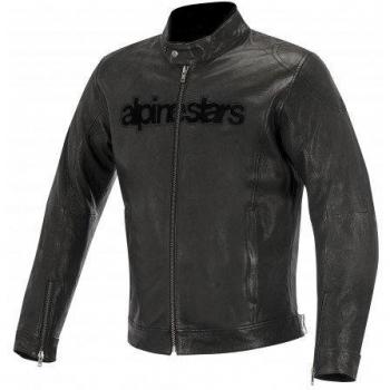 Alpinestars Huntsman - Chaqueta para moto, piel, color negro, talla 58