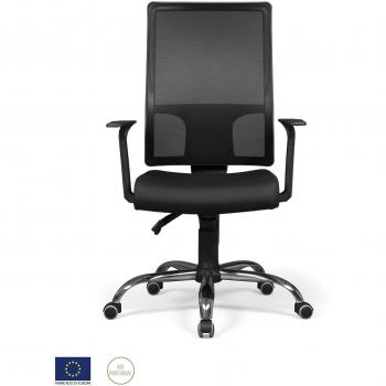 duehome Silla de Uso Profesional, Silla Ergonomica Giratoria para Despacho o Oficina, Acabado en Tejido Sempre, Color Negro, Modelo Taktik, Medidas: 66 cm