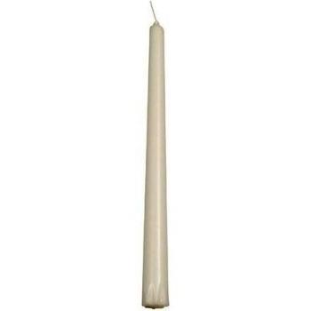 10 x 8 Papstar{1} cartón=candelabro Velas diámetro 20 mm , 255 mm blanco de 100% esteárico 17940