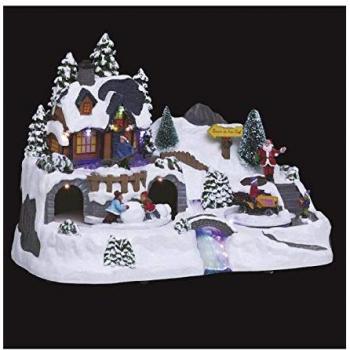 Pueblo Navideño Animado con 12 LED y Transformador - Fééric Lights & Christmas