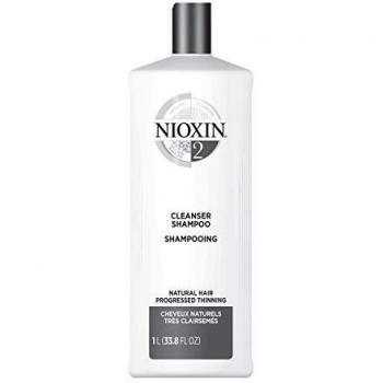 Nioxin 3-Part System | System 2 | Natural Hair with Progressed Thinning Hair Treatment | Scalp Therapy | Hair Thickening Treatment | Cleanser Shampoo | 1000 ml