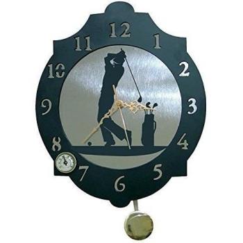 IMEX EL ZORRO El Zorro 11342-Reloj Golfista, 374 x 312 mm, Metal, Gris, 40x34x7 cm