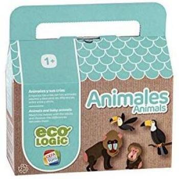 Cefa Toys- Eco Logic Animales Juego de Fichas, Multicolor
