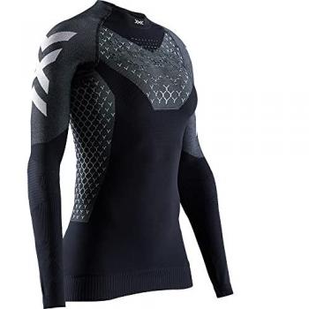 Camiseta X-Bionic Twyce 4.0 de manga larga para mujer en color negro, blanco y gris - Talla XS
