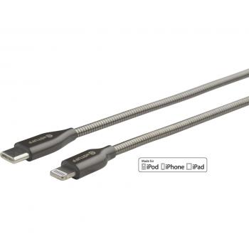 Cable USB-C a Lightning MFI 1m Acero Inoxidable eSTUFF