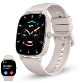 Reloj Inteligente Ksix Pulse Beige, Pantalla TFT 1.83, Autonomía de 7 Días, Resistencia IP68, Modo Deporte y Salud, Notificaciones y Llamadas