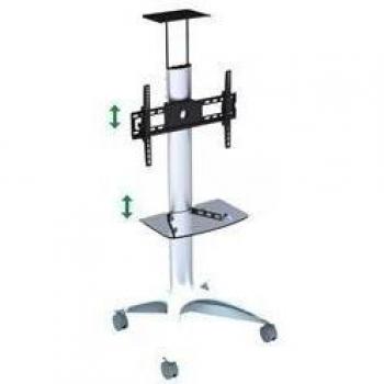 Techly ICA-TR5 60 Fijo Gris, Plata - Soporte de pie para pantalla plana