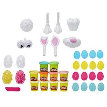 Play-Doh Easter Bunny and Chick Stampers Egg Decorating Kit with 10 Cans of Non-Toxic Modeling Compound