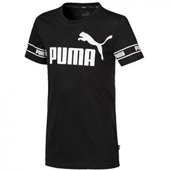 PUMA Amplified tee B Camiseta, Niños, Black, 140