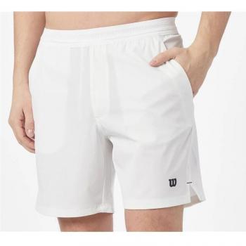 Pantalón de pádel Wilson Team Short 7 Blanco Hombre, tipo: pantalones cortos, características: diseño ligero y transpirable, longitud de 7 pulgadas, color blanco, adecuado para actividades deportivas