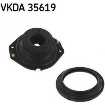 Copela de amortiguador SKF Top Strut Mounting VKDA 35619, compatible con varios modelos de vehículos, fabricada con materiales de alta calidad para garantizar durabilidad y rendimiento, incluye componentes necesarios para una instalación fácil y segura