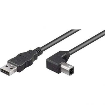 USB 2.0 Hi-Speed Cable A to B Angled 90° Male/Male 2m Black