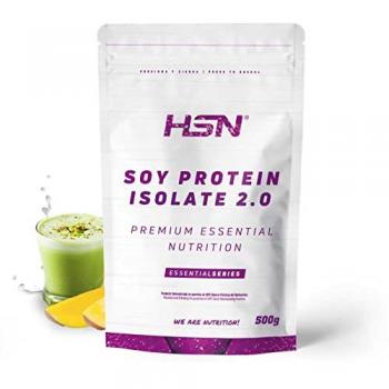 Proteína de Soja Aislada 2.0 HSN Sabor Mango Té Matcha 500g | 100% Vegana | No-GMO | Sin Gluten | Sin Dosificador