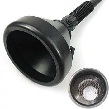 Sedeta Embudo de aceite Agua combustible agua con Colador juego de tubos Tubo Embudo para el coche con combustible líquido de agua flexible embudos de plástico 39cm de longitud 39cm de longitud Pesada