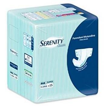 Serenity Classic Super Pannolone Mutanda Transpirable Talla XL-15 Piezas
