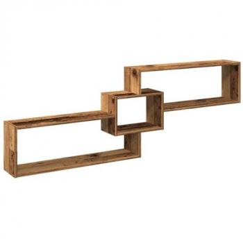 Mueble pared madera ingeniería envejecida 158x18x53 cm Vidaxl Marrón