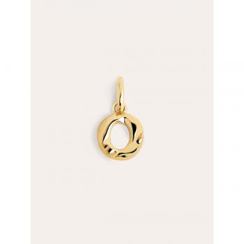 Charm Singularu Letter Organic Plata Baño Oro Letra O
