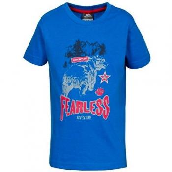 Trespass Beartime Camiseta, Infantil, Azul, Talla: 11/12
