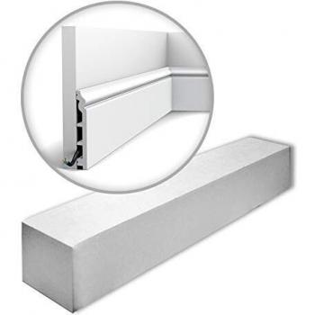 Zócalos Preacabados Orac Decor SX118-RAL9003, 1 Caja de 14 Piezas, Longitud Total 28 m