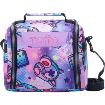Portameriendas Totto Resaltador escolar color morado Meowsical