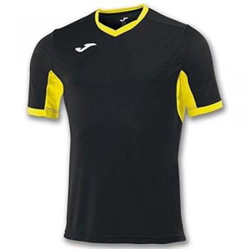 Joma Champion IV M/C Camiseta Equipamiento, Hombre, Negro/Amarillo, 6XS-5XS